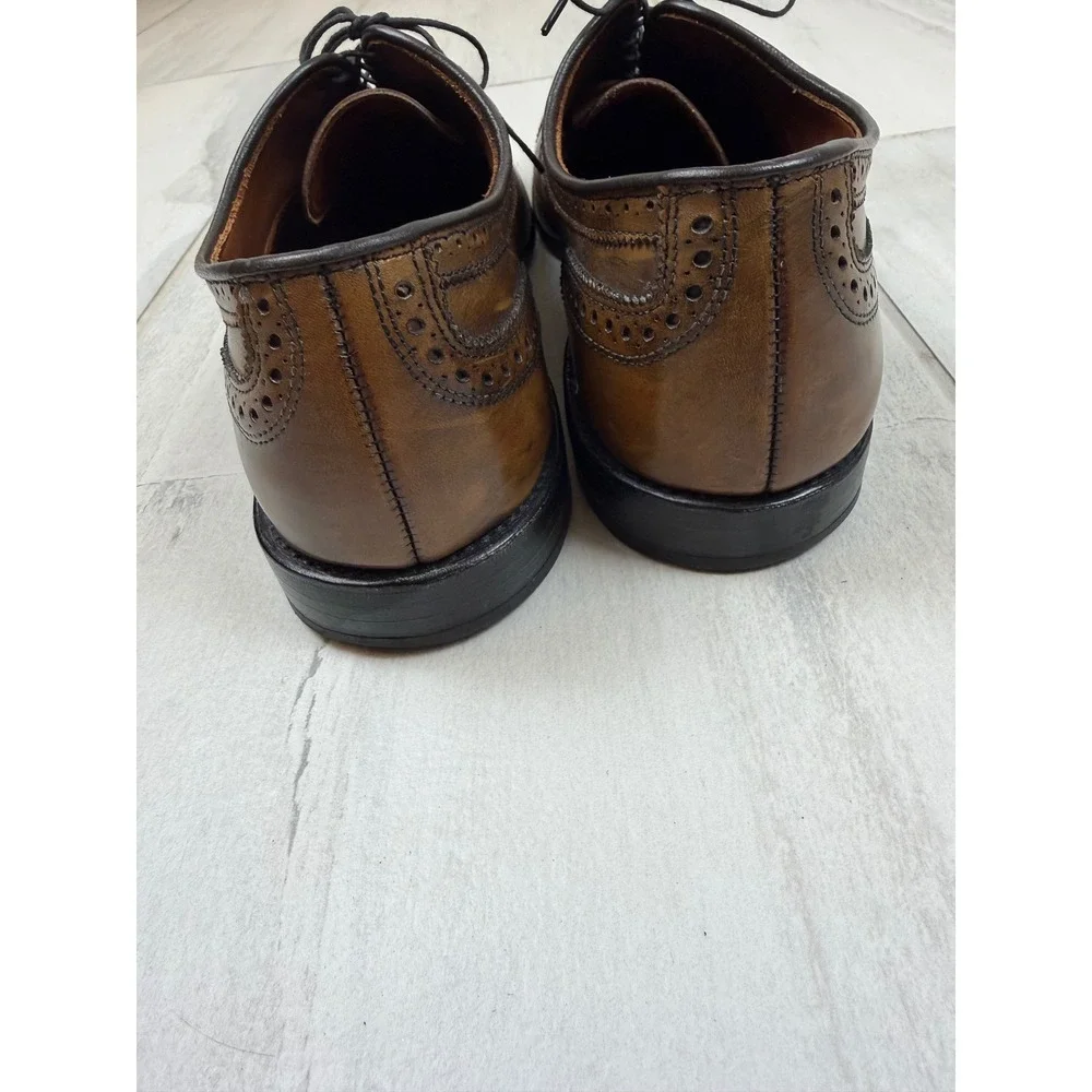 Allen Edmonds Strand Mens 13 E Brown Leather Brogue Cap Toe Oxford Shoes 6135